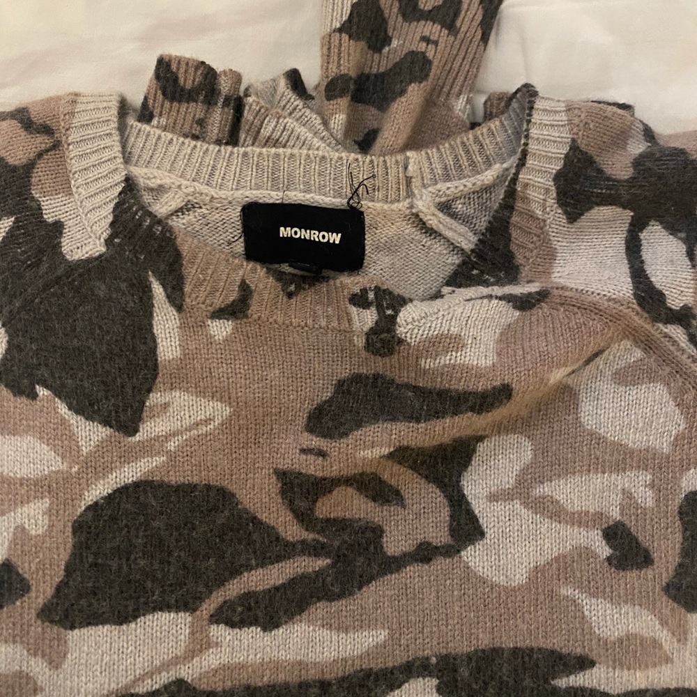 Monrow Camo Sweater
